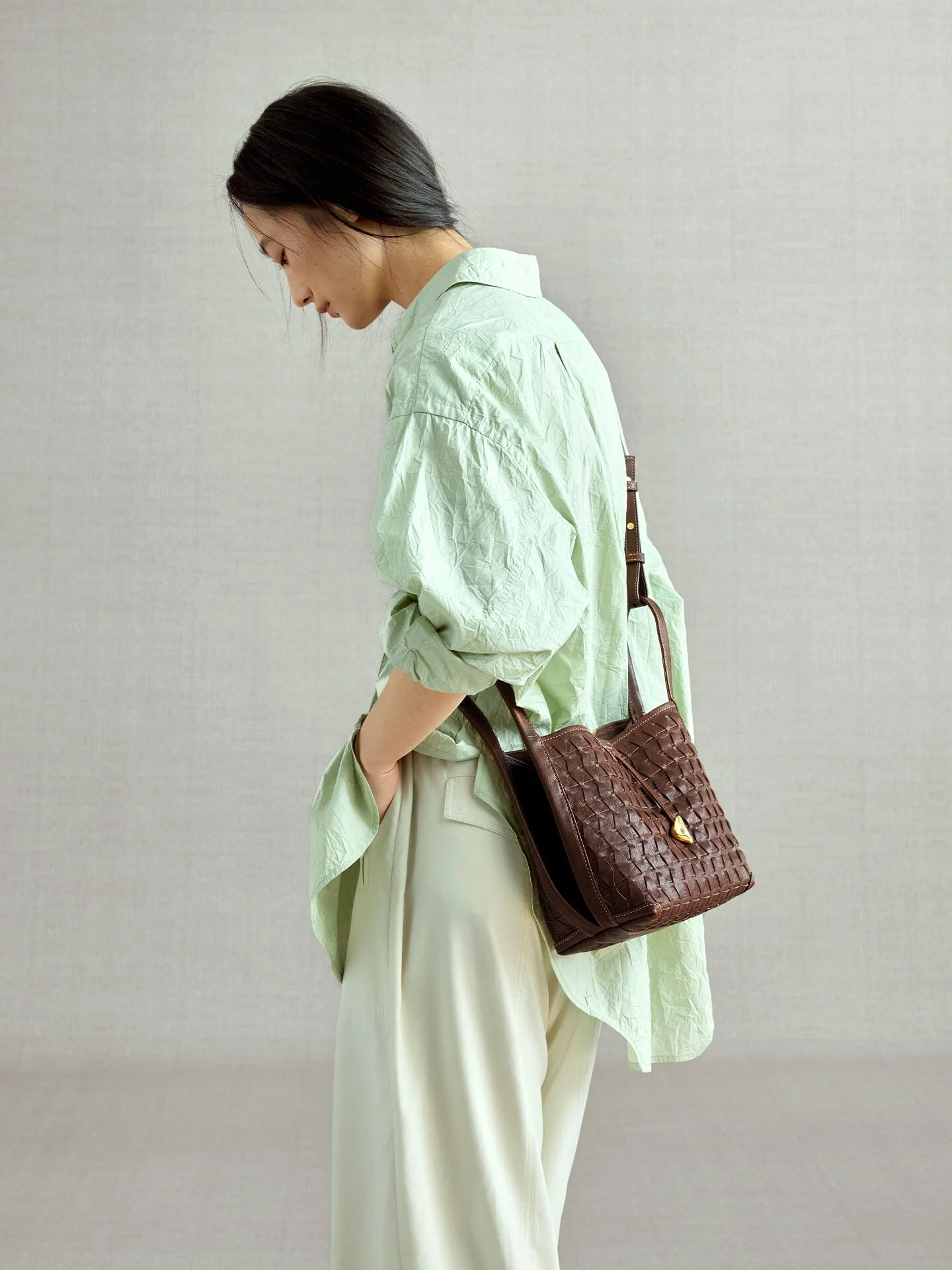 Lattice Bucket Bag - Image 4