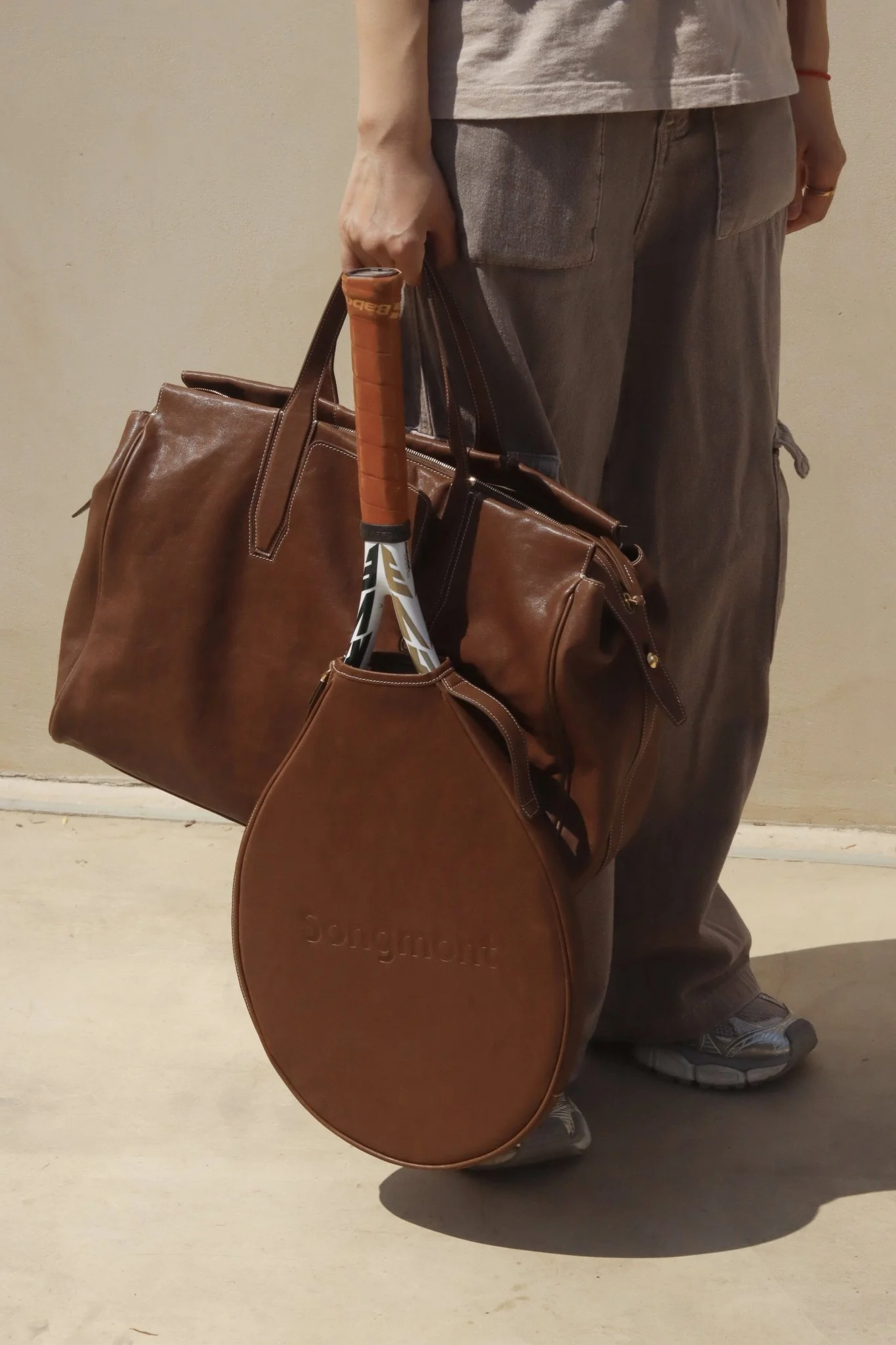 Leather Tennis Racket Cover - Image 5